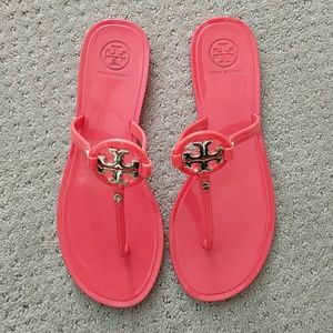 Tory Burch Coral Jelly Flip Flop